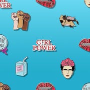 girl power, future is fmale, make love not war, male tears, frida kahlo pins