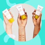 hands holding supergoop tinted sunscreen